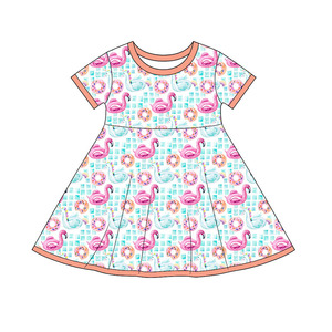 Robes d'été personnalisées <span class=keywords><strong>pour</strong></span> bébés et enfants Vêtements respirants en soie de <span class=keywords><strong>lait</strong></span> <span class=keywords><strong>pour</strong></span> filles Tenues florales douces <span class=keywords><strong>pour</strong></span> la peau <span class=keywords><strong>pour</strong></span> tout-petits - Product Image 2