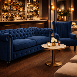 Canapé Chesterfield en velours 20 places, luxe, style moderne du milieu du siècle, deux places, appartement, salon, tailles et couleurs personnalisées, meubles en gros - Product Image 4