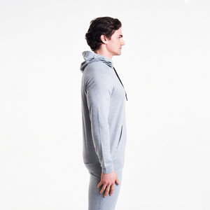 Sweat-shirt à capuche zippé intégral pour homme, en coton et polyester mélangés, avec logo brodé, motif 3D, collection hiver 2026, style décontracté, OEM - Product Image 4