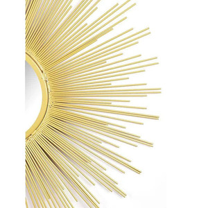 Gold Handcrafted <b>Large</b> Wall Mirror Luxury Modern Antique Round <b>Framed</b> for Home Decor Bathroom Usage Made of Glass Metal - Product Image 4