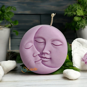 เทียนตกแต่งขี้ผึ้งถั่วเหลืองแปลกใหม่ของตกแต่งบ้านรูปพระจันทร์อาทิตย์สำหรับงานเทศกาลจบการศึกษากิจกรรมพิเศษรวมถึงเทศกาลอีสเตอร์คริสต์มาส - Product Image 2