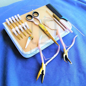 Kit de herramientas de extensión de trama de cabello de la mejor calidad, Blanco susurro de calidad superior con Color de plasma dorado, que proporciona etiquetado de marca personalizado - Product Image 3