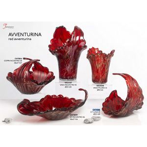 Italian High Quality Glass Centerpiece to Decorate the House in a Special <b>Red</b> Avventurina Color to Make Any Room Unique - Product Image 3