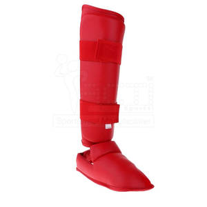 Peso ligero Nueva tendencia Pu Protector de Espinilla de cuero Diseño único Gimnasio al aire libre MMA Shin Guard - Product Image 6