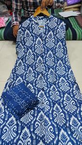 Ethnic Clothing Cotton Slub Printed <b>Kurti</b> And Plazo Wholesale factory Manufacturer Worldwide Supplier - Product Image 6
