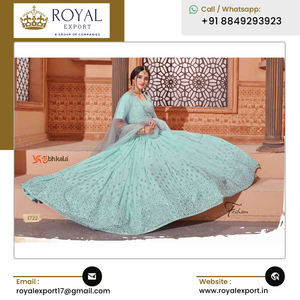 Ropa étnica india de primera calidad Georgette Lehenga Choli con Secuencia y trabajo bordado de exportador indio - Product Image 2
