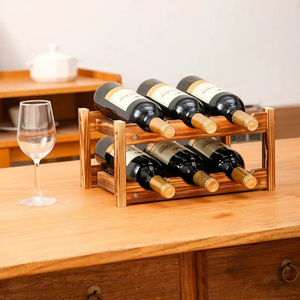Solid Wood Wine Bottle Holder Rack <b>for</b> <b>Home</b> Furniture - Product Image 1