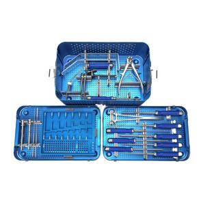 Système de plaques cervicales antérieures orthopédiques manuelles de haute qualité, kit d'instruments certifié MOL, en acier inoxydable conçu pour la chirurgie de la colonne vertébrale - Product Image 1