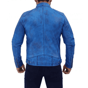Meilleures ventes, veste en cuir de vache pour homme, col montant fin, impression de logo personnalisé, logo sur le devant, service OEM écologique - Product Image 2