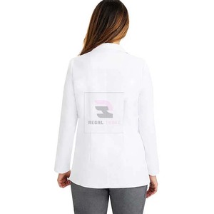 Blouses de laboratoire unisexes en tissu tissé à manches longues, multi-poches, respirantes, confortables et extensibles pour usage hospitalier (vente en gros) - Product Image 2