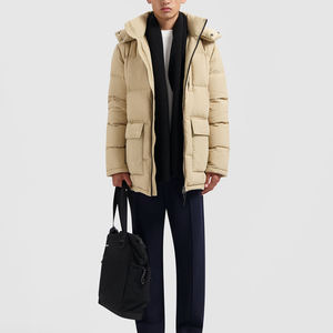 Veste matelassée pour homme de haute qualité, grande taille, service OEM, personnalisable, légère, imperméable, respirante, col montant, à capuche - Product Image 3