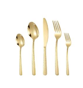 Juego de cubiertos al por mayor de acero inoxidable chapado en oro rosa juego de cubiertos de alta calidad cubiertos de oro y oro rosa para bodas - Product Image 1