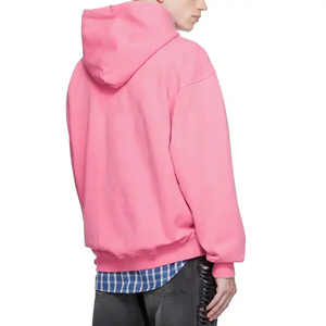 Custom Streetwear Sudadera con capucha de algodón de gran tamaño de peso pesado de lujo Rosa Sudaderas con capucha 400 GSM para los hombres - Product Image 3