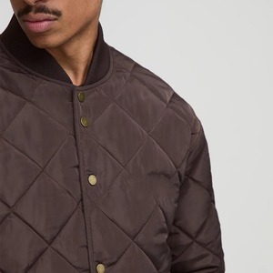 Veste de sport de style urbain classique OEM, doublure matelassée, veste varsity, col montant surdimensionné, anti-rides, veste d'hiver - Product Image 5