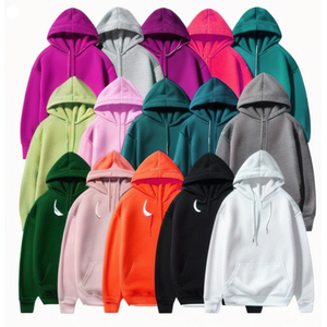 OEM Sweat-shirt d'hiver en coton épais pour hommes pull-over uni à capuche broderie et impression personnalisées coupe-vent surdimensionné Jogger - Product Image 2