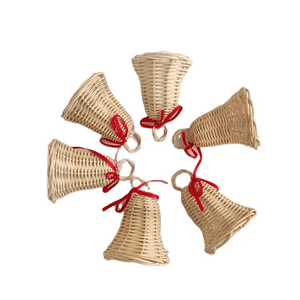 Decoración navideña de Ring Bell 100% Ratán natural Ecológico y duradero con forma adorable con precio competitivo - Product Image 1