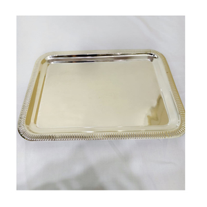 ทําจากอลูมิเนียมขัดเงาโรงแรมอุปกรณ์ถาดเสิร์ฟตกแต่งแบบกําหนดเองร้านอาหารโต๊ะอาหารจอแสดงผลถาดเสิร์ฟ - Product Image 5