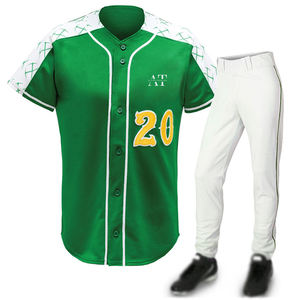 Nueva Llegada, Uniforme de Béisbol y Sóftbol 100% Poliéster, Personalizado de Alta Calidad, Impresión por Sublimación, Transpirable, 240g, Liso - Product Image 1