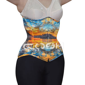 Corsé con estampado bohemio de puesta de sol para uso en boutiques y resorts - Product Image 4