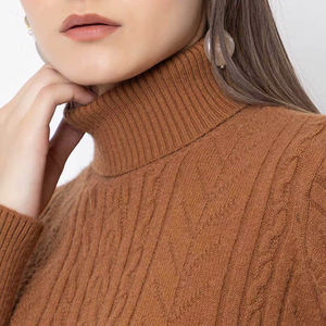 เสื้อสเวตเตอร์ถักคอเต่าสำหรับผู้หญิง, เสื้อสเวตเตอร์ลำลองแขนยาวทรงหลวมเสื้อสเวตเตอร์ไซส์ใหญ่ฤดูใบไม้ร่วงฤดูหนาว - Product Image 5