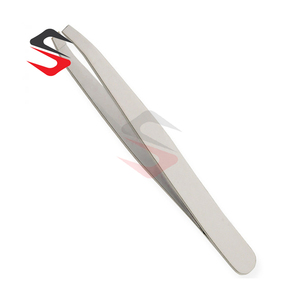 Custom Logo Professional Stainless Steel Eyebrow Tweezers Slanted Packed in Luxury <b>Foam</b> <b>Box</b> - Product Image 2