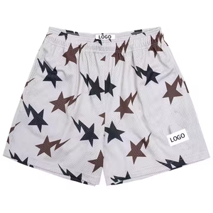Short de gymnastique d'été en maille personnalisé avec logo OEM pour hommes grande taille taille élastique vêtements de rue Shorts de créateurs polyester uni à sublimation - Product Image 2