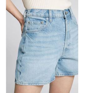 กางเกงขาสั้นผ้ายีนส์ทรงตรงสไตล์วินเทจสำหรับผู้หญิงกางเกงขาสั้นระบายอากาศทรงหลวมดีไซน์ใหม่ล่าสุด - Product Image 2