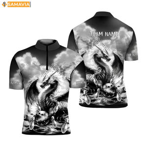 Uniformes d'équipe de bowling par SAMAVIA Chemises légères évacuant l'humidité pour clubs USA avec logo personnalisé - Product Image 1