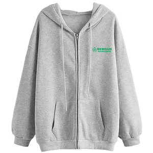 Sweat à capuche unisexe d'hiver de haute qualité, 100% coton, fermeture éclair, molleton lourd, tissu éponge français, séchage rapide, respirant, fermeture éclair intégrale - Product Image 2
