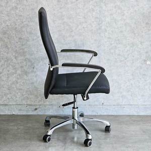 MFB011 Swivel Lift Office <b>Chair</b> Adjustable Height Faux Leather Upholstery Modern Design Aluminium PU Adjustable Headrest - Product Image 4