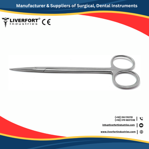 Ciseaux de qualité supérieure Titanium Kelly Straight 7 "Sharp/Sharp, Noir, Instruments ORL médicaux chirurgicaux dentaires Autoclavable CE - Product Image 2