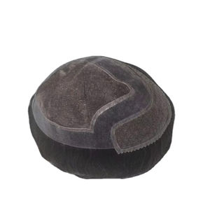 Peluca de Cabello Humano 100% con Frente de Encaje Mono, Parches de Tupé, Prótesis Capilar Taz, Alta Calidad BD - Product Image 5