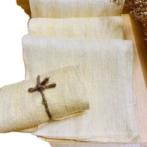 Mulberry Silk Face Towel Set 30×30cm Handwoven by Vietnamese Artisans Undyed & Chemical-Free, Antibacterial for Sensitive Skin - Product Image 1