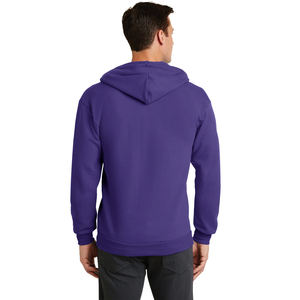 Mans <b>Fleece</b> Full Zip Hooded Sweatshirt Hoodie - <b>Royal</b> <b>Blue</b> Zipper Hoodies - Product Image 3