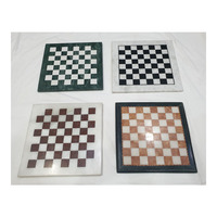 Fournisseur indien de jeu d'échecs en marbre blanc Jeu d'échecs en marbre carré de luxe personnalisé et à chaud Jeu de backgammon de société de jeux