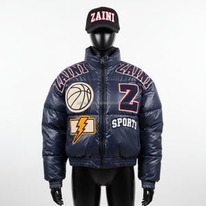 Premium Women Puffer Jacket 260GSM Glossy Nylon <b>Fabric</b> Quilted Custom Embroidery Logo Winter Wear Puffer Jacket for women - Product Image 6