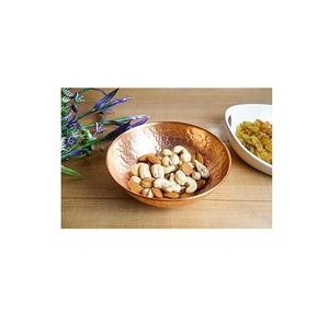 Cuenco de servidor de ensalada de cobre, cuencos de almacenamiento de verduras de cobre pulido brillante de forma redonda personalizada de lujo - Product Image 6