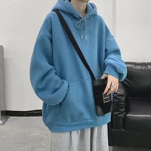 Sweat à capuche unisexe en polaire délavé 420GSM Vintage pour homme avec fermeture éclair bidirectionnelle 100% coton pour la saison d'hiver - Product Image 4