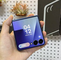 Smartphone pliable Z Flip7 bleu 12 Go + 512 Go 5G LTE/CDMA Octa Core Android 14 Simple SIM + eSIM NFC Reconnaissance d'empreintes digitales Anglais