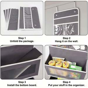 Étagère de rangement pliable en métal à 6 niveaux pour vêtements, organisateur de placard suspendu - Product Image 6