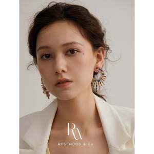 Orecchini a Lampadario Bohemien Placcati Oro, Trendy, a Forma di Stella Religiosa, con Perle Incastonate, in Acciaio Inossidabile, Gioielli da Donna in Palissandro - Product Image 5