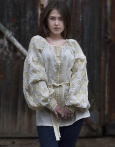 Blusa de encaje Floral bordada Retro para mujer 2023, Top informal de moda con tejido para el verano - Product Image 1