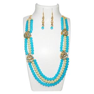 Vivant 2800316 Reversible Necklace <b>Set</b> with Meenakari Bead Kundan Fine Gold Plated <b>Bridal</b> and Earring <b>Jewelry</b> <b>Sets</b> - Product Image 1