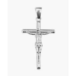 Pendentif crucifix en argent avec motif de croix chrétienne - Product Image 2
