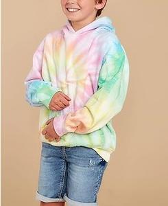 Sudaderas con capucha personalizadas Tie Dye para niños, ropa de invierno elegante, capucha, Jersey, capucha Vintage, transpirable, de algodón, con capucha para niños - Product Image 4