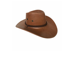 100% chapeau de Cowboy en cuir de vachette véritable pour hommes haute qualité taille adulte étiquette de bagage Style occidental Snapback pour l'extérieur - Product Image 3
