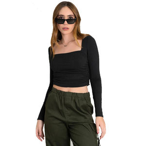 Crop Tops pour femmes vente en gros en vrac Fitness Crop Tops pour dames Crop Tops pour femmes avec logo personnalisé - Product Image 5