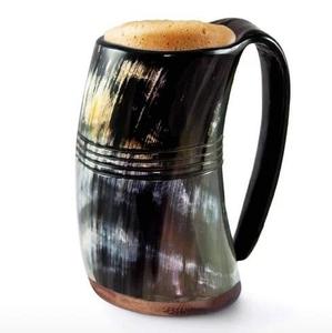 Tazas de Cerveza Vikingas de Cuerno Hechas a Mano con Cuerno Natural y Ágata, Productos Nuevos al por Mayor - Product Image 3