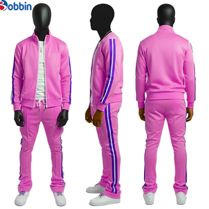 Conjunto Deportivo de Invierno para Hombre, Tendencia Superior, Personalizado, de Algodón, Chaqueta con Cremallera Transpirable y Pantalones Deportivos con Franja Lateral, Dos Piezas - Product Image 5