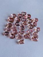Morganite rose, pierres précieuses naturelles éclatantes et brillantes, certifiées IGI, faites à la main, en vrac, 52,65 carats, coupes variées, traitements appliqués